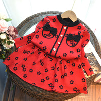 Load image into Gallery viewer, 2 Pieces Set Baby Kid Girls Bow Crochet Sweaters And Knitwear Skirts Wholesale 220927358
