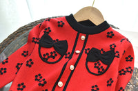 Load image into Gallery viewer, 2 Pieces Set Baby Kid Girls Bow Crochet Sweaters And Knitwear Skirts Wholesale 220927358
