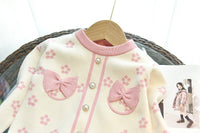 Load image into Gallery viewer, 2 Pieces Set Baby Kid Girls Bow Crochet Sweaters And Knitwear Skirts Wholesale 220927358
