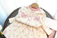 Load image into Gallery viewer, 2 Pieces Set Baby Kid Girls Bow Crochet Sweaters And Knitwear Skirts Wholesale 220927358
