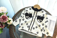 Load image into Gallery viewer, 2 Pieces Set Baby Kid Girls Bow Crochet Sweaters And Knitwear Skirts Wholesale 220927358
