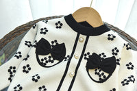 Load image into Gallery viewer, 2 Pieces Set Baby Kid Girls Bow Crochet Sweaters And Knitwear Skirts Wholesale 220927358
