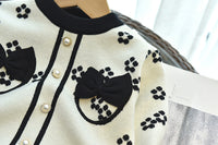 Load image into Gallery viewer, 2 Pieces Set Baby Kid Girls Bow Crochet Sweaters And Knitwear Skirts Wholesale 220927358
