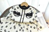 Load image into Gallery viewer, 2 Pieces Set Baby Kid Girls Bow Crochet Sweaters And Knitwear Skirts Wholesale 220927358
