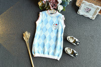 Load image into Gallery viewer, 2 Pieces Set Baby Kid Girls Letters Checked Embroidered Dresses And Jackets Outwears Wholesale 22092741
