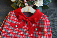 Load image into Gallery viewer, 2 Pieces Set Baby Kid Girls Checked Sweaters And Striped Skirts Wholesale 22092742
