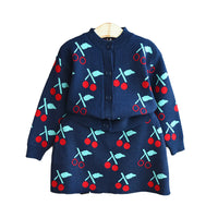 Load image into Gallery viewer, 2 Pieces Set Baby Kid Girls Fruit Crochet Cardigan And Skirts Wholesale 22092745
