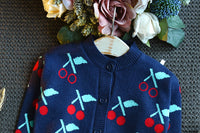 Load image into Gallery viewer, 2 Pieces Set Baby Kid Girls Fruit Crochet Cardigan And Skirts Wholesale 22092745
