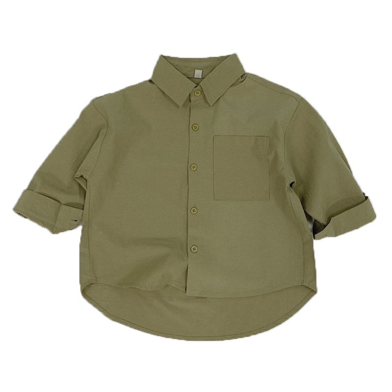 Baby Kid Unisex Solid Color Shirts Wholesale 220927458