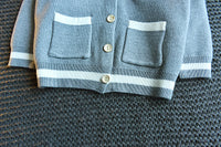 Load image into Gallery viewer, 2 Pieces Set Baby Kid Girls Color-blocking Bow Crochet Cardigan And Skirts Wholesale 22092750
