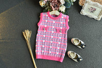 Load image into Gallery viewer, 2 Pieces Set Baby Kid Girls Valentine&#39;s Day Letters Love heart Crochet Cardigan And Dresses Wholesale 22092753
