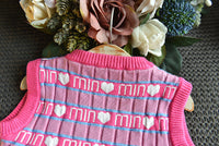 Load image into Gallery viewer, 2 Pieces Set Baby Kid Girls Valentine&#39;s Day Letters Love heart Crochet Cardigan And Dresses Wholesale 22092753
