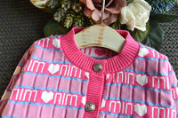 Load image into Gallery viewer, 2 Pieces Set Baby Kid Girls Valentine&#39;s Day Letters Love heart Crochet Cardigan And Dresses Wholesale 22092753
