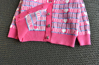 Load image into Gallery viewer, 2 Pieces Set Baby Kid Girls Valentine&#39;s Day Letters Love heart Crochet Cardigan And Dresses Wholesale 22092753
