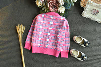 Load image into Gallery viewer, 2 Pieces Set Baby Kid Girls Valentine&#39;s Day Letters Love heart Crochet Cardigan And Dresses Wholesale 22092753
