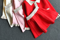 Load image into Gallery viewer, 2 Pieces Set Baby Kid Girls Color-blocking Crochet Cardigan And Solid Color Skirts Wholesale 22092756
