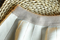 Load image into Gallery viewer, 2 Pieces Set Baby Kid Girls Color-blocking Crochet Cardigan And Solid Color Skirts Wholesale 22092756
