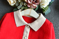 Load image into Gallery viewer, 2 Pieces Set Baby Kid Girls Color-blocking Crochet Cardigan And Solid Color Skirts Wholesale 22092756
