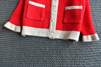 Load image into Gallery viewer, 2 Pieces Set Baby Kid Girls Color-blocking Crochet Cardigan And Solid Color Skirts Wholesale 22092756
