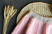 Load image into Gallery viewer, 2 Pieces Set Baby Kid Girls Color-blocking Crochet Cardigan And Solid Color Skirts Wholesale 22092756
