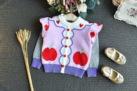 Load image into Gallery viewer, 2 Pieces Set Baby Kid Girls Color-blocking Crochet Sweaters And Solid Color Skirts Wholesale 22092757
