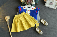 Load image into Gallery viewer, 2 Pieces Set Baby Kid Girls Color-blocking Crochet Sweaters And Solid Color Skirts Wholesale 22092757
