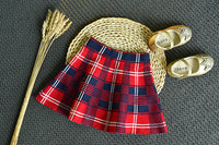 Load image into Gallery viewer, 2 Pieces Set Baby Kid Girls Color-blocking Crochet Sweaters And Checked Skirts Wholesale 22092760
