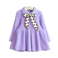Load image into Gallery viewer, Baby Kid Girls Solid Color Crochet Dresses Wholesale 22092761

