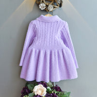 Load image into Gallery viewer, Baby Kid Girls Solid Color Crochet Dresses Wholesale 22092761

