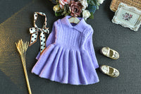 Load image into Gallery viewer, Baby Kid Girls Solid Color Crochet Dresses Wholesale 22092761
