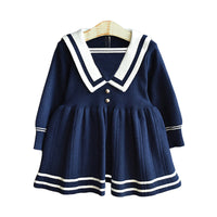 Load image into Gallery viewer, Baby Kid Girls Striped Crochet Dresses Wholesale 22092762
