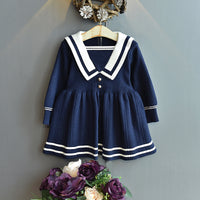 Load image into Gallery viewer, Baby Kid Girls Striped Crochet Dresses Wholesale 22092762
