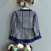 Load image into Gallery viewer, 2 Pieces Set Baby Kid Girls Checked Crochet Tops And Skirts Wholesale 22092764
