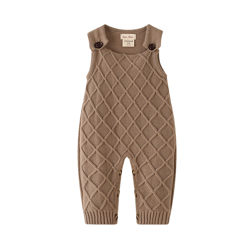 Baby Unisex Solid Color Knitwear Jumpsuits Wholesale 22092901