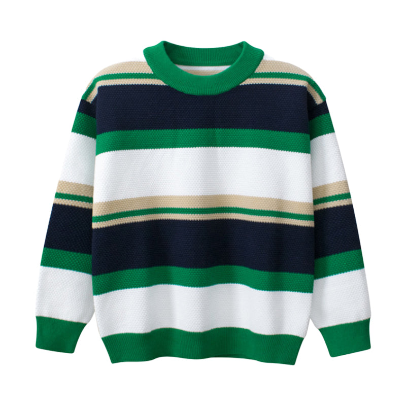 Kid Big Kid Unisex Striped Crochet Sweaters Wholesale 2209291018