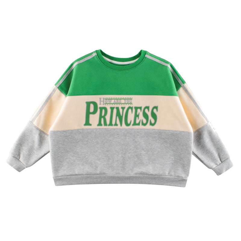 Kid Big Kid Unisex Letters Color-blocking Hoodies Swearshirts Wholesale 2209291062