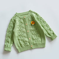 Load image into Gallery viewer, Baby Kid Girls Flower Graphic Cardigan Wholesale 2209291091
