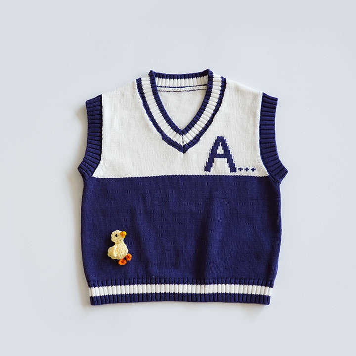 Baby Kid Unisex Cartoon Alphabet Vests Waistcoats Wholesale 2209291094