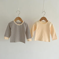 Load image into Gallery viewer, Baby Unisex Solid Color Striped Tops Wholesale 22092911
