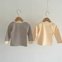 Load image into Gallery viewer, Baby Unisex Solid Color Striped Tops Wholesale 22092911
