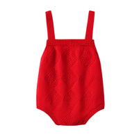 Load image into Gallery viewer, Baby Girls Solid Color Crochet Rompers Wholesale 220929114
