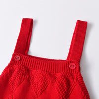Load image into Gallery viewer, Baby Girls Solid Color Crochet Rompers Wholesale 220929114
