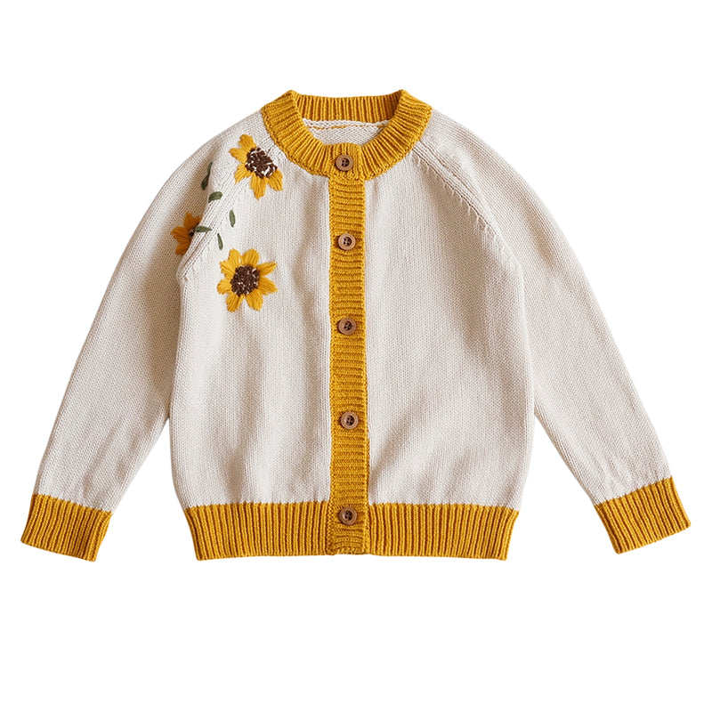 Baby Kid Girls Flower Crochet Cardigan Wholesale 220929123