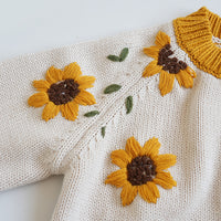 Load image into Gallery viewer, Baby Kid Girls Flower Crochet Cardigan Wholesale 220929123

