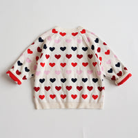 Load image into Gallery viewer, Baby Kid Girls Love heart Print Cardigan Wholesale 220929184
