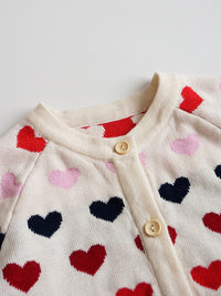 Load image into Gallery viewer, Baby Kid Girls Love heart Print Cardigan Wholesale 220929184
