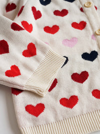 Load image into Gallery viewer, Baby Kid Girls Love heart Print Cardigan Wholesale 220929184
