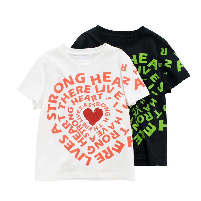 Kid Unisex Letters T-Shirts Wholesale 220929225