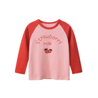 Load image into Gallery viewer, Baby Kid Girls Letters Color-blocking Fruit Print Tops Wholesale 220929259
