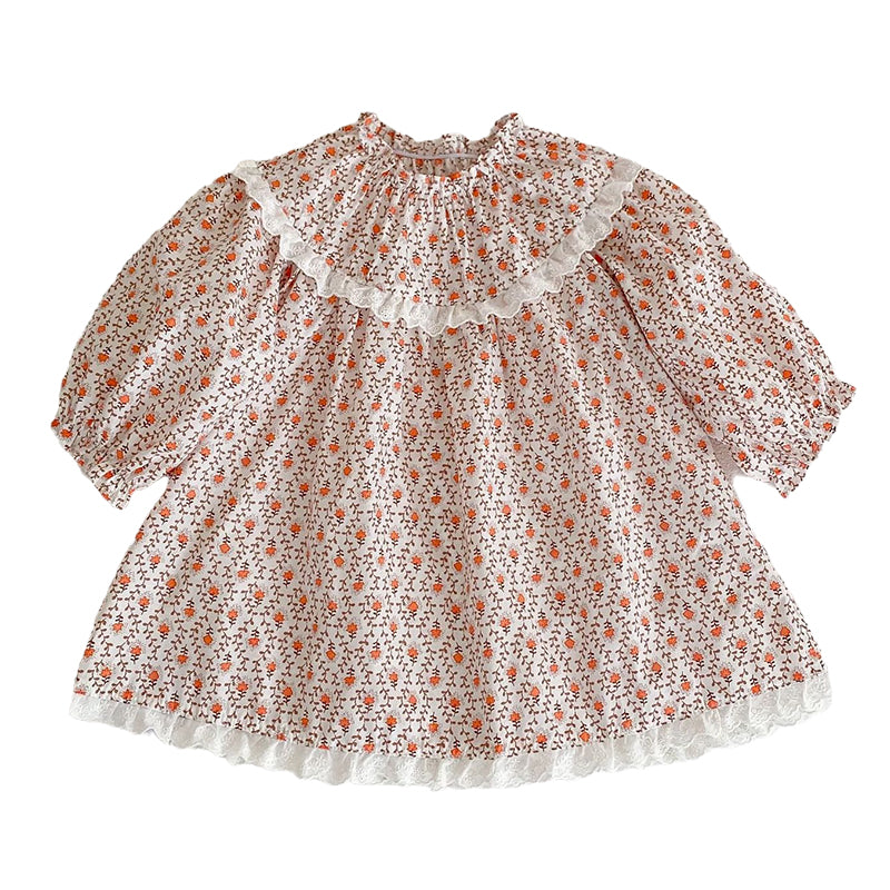 Baby Kid Girls Flower Print Rompers Dresses Wholesale 220929268
